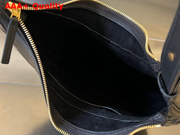 Bottega Veneta Small Drop Black Intrecciato Leather Replica