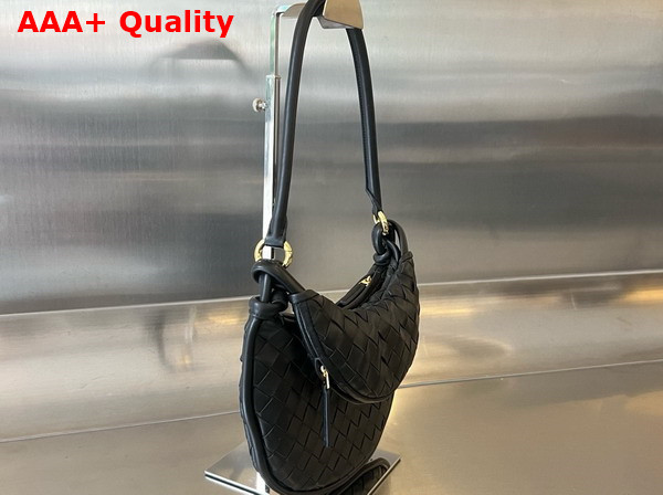 Bottega Veneta Small Gemelli Bag in Black Intrecciato Leather Replica