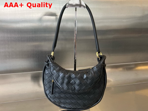 Bottega Veneta Small Gemelli Bag in Black Intrecciato Leather Replica