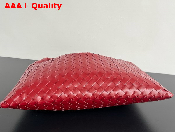 Bottega Veneta Small Hop Bag in Cherry Red Intrecciato Calf Leather Replica