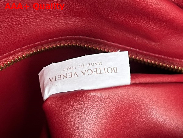 Bottega Veneta Small Hop Bag in Cherry Red Intrecciato Calf Leather Replica