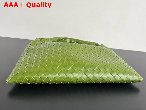 Bottega Veneta Small Hop Bag in Matcha Intrecciato Calf Leather Replica