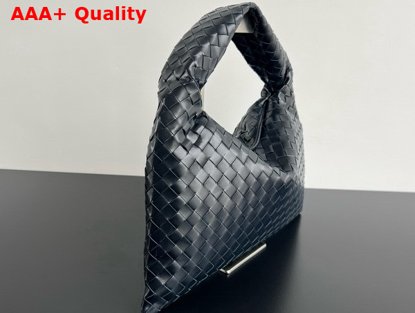 Bottega Veneta Small Hop Bag in Shadow Intrecciato Calf Leather Replica