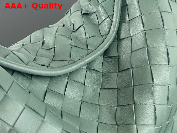 Bottega Veneta Small Hop Shoulder Bag Aloe Intrecciato Leather Replica
