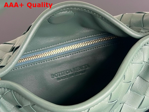Bottega Veneta Small Hop Shoulder Bag Aloe Intrecciato Leather Replica