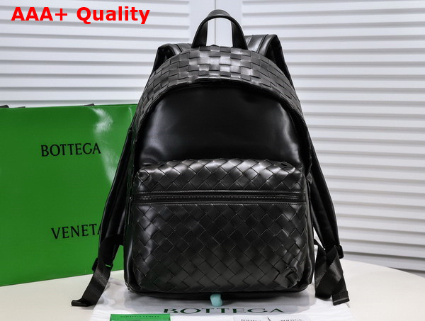 Bottega Veneta Small Intrecciato Backpack in Black Replica