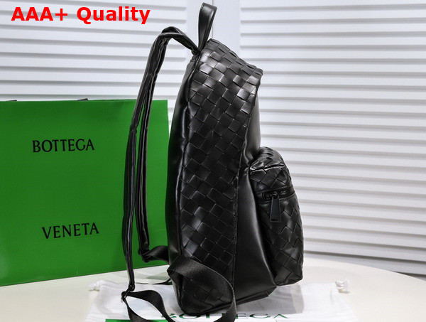 Bottega Veneta Small Intrecciato Backpack in Black Replica