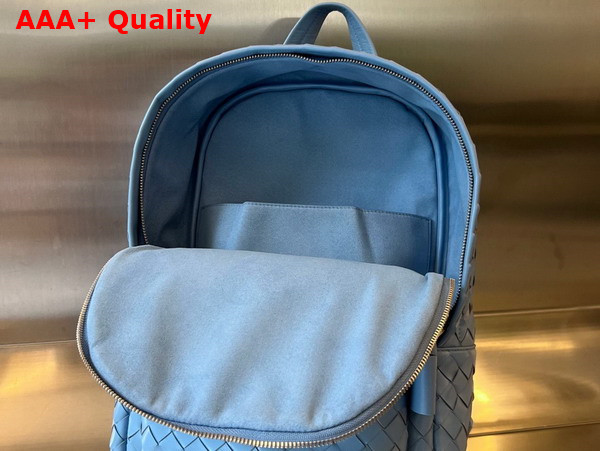 Bottega Veneta Small Intrecciato Backpack in Surf Intrecciato Leather Replica