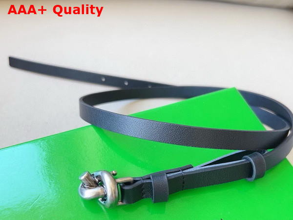 Bottega Veneta Small Knot Belt Black Leather Replica