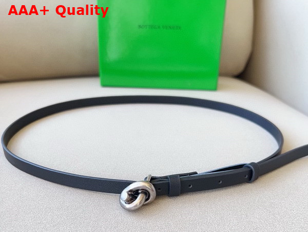 Bottega Veneta Small Knot Belt Black Leather Replica