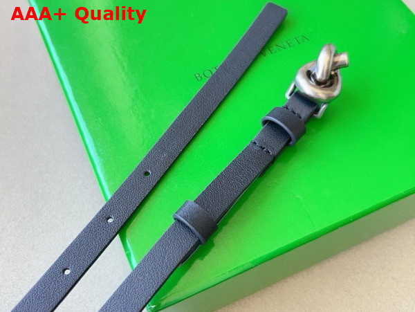 Bottega Veneta Small Knot Belt Black Leather Replica