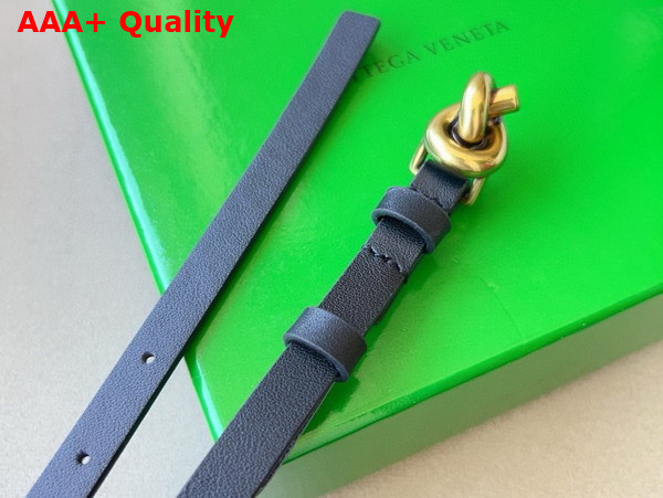Bottega Veneta Small Knot Belt Black Leather Replica