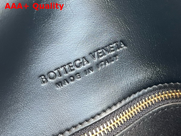 Bottega Veneta Small Liberta Crossbody Bag in Black Smooth Calf Leather Replica