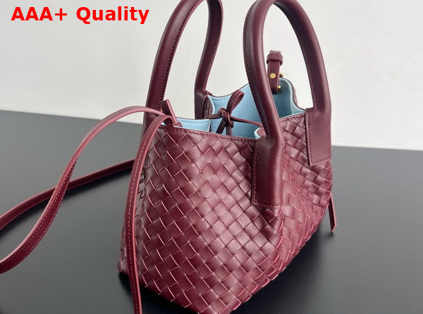 Bottega Veneta Small Pinacoteca Tote Bag Madder Brown and Lunar Intrecciato Silky Calf Leather Replica