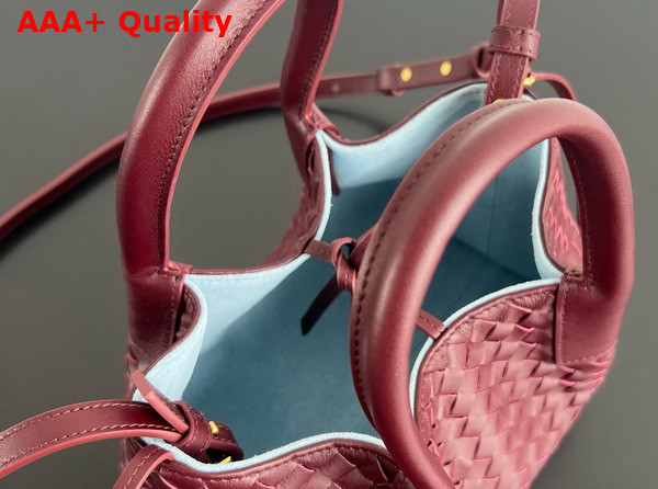 Bottega Veneta Small Pinacoteca Tote Bag Madder Brown and Lunar Intrecciato Silky Calf Leather Replica