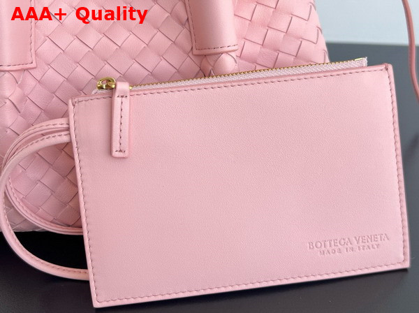 Bottega Veneta Small Pinacoteca Tote Bag Rose and Barolo Intrecciato Silky Calf Leather Replica