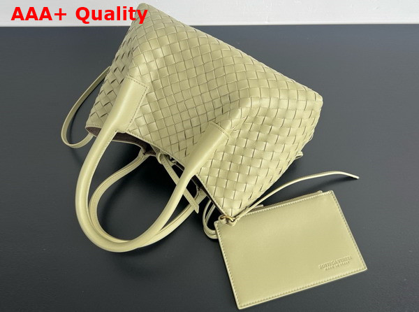 Bottega Veneta Small Pinacoteca Tote Bag Travertine and Fondant Intrecciato Silky Calf Leather Replica