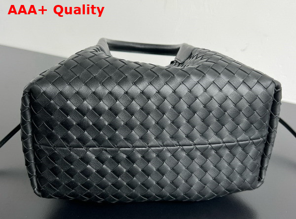 Bottega Veneta Small Pinacoteca Tote Bag in Black Intrecciato Silky Calf Leather Replica