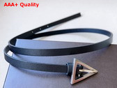 Bottega Veneta Small Triangle Belt Black Leather Replica