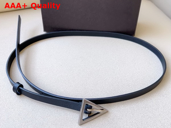 Bottega Veneta Small Triangle Belt Black Leather Replica
