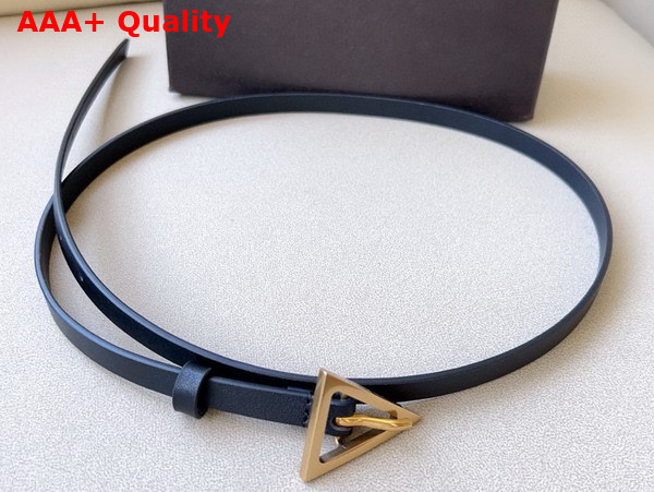 Bottega Veneta Small Triangle Belt Black Leather Replica