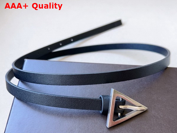 Bottega Veneta Small Triangle Belt Black Leather Replica