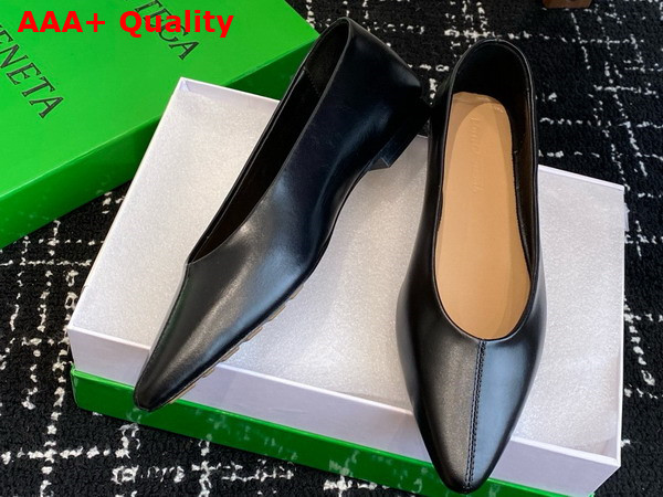 Bottega Veneta Sofia Ballerina Black Shiny Calfskin Replica