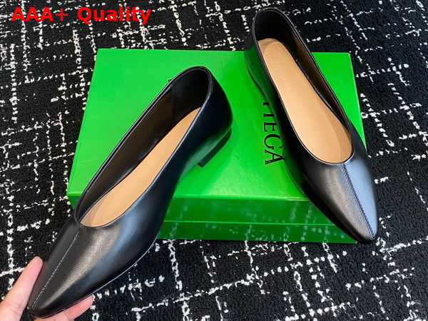 Bottega Veneta Sofia Ballerina Black Shiny Calfskin Replica