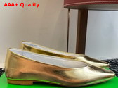 Bottega Veneta Sofia Ballerina Gold Reflective Goatskin Replica