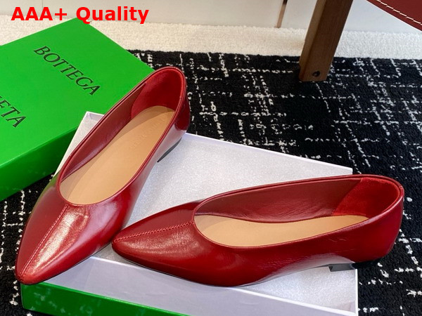 Bottega Veneta Sofia Ballerina Rosewood Shiny Calfskin Replica