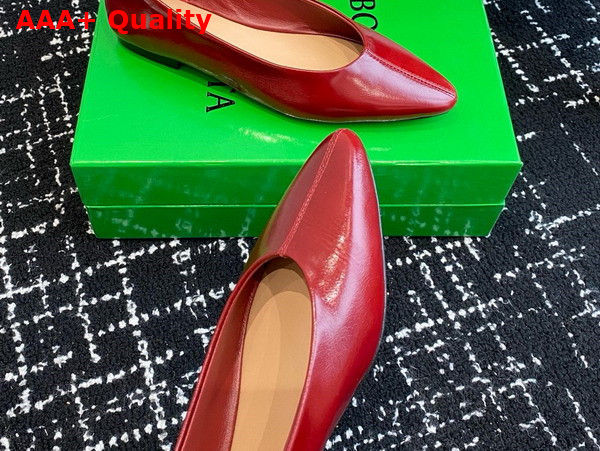 Bottega Veneta Sofia Ballerina Rosewood Shiny Calfskin Replica