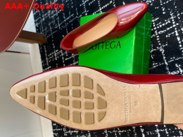 Bottega Veneta Sofia Ballerina Rosewood Shiny Calfskin Replica