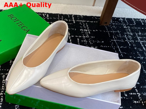 Bottega Veneta Sofia Ballerina Sea Salt Shiny Calfskin Replica