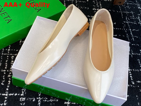 Bottega Veneta Sofia Ballerina Sea Salt Shiny Calfskin Replica