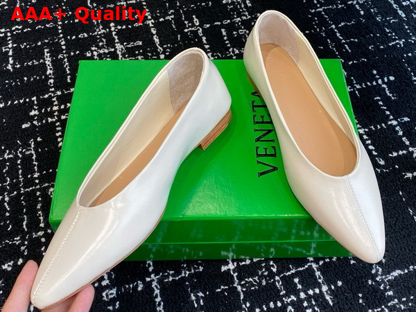 Bottega Veneta Sofia Ballerina Sea Salt Shiny Calfskin Replica
