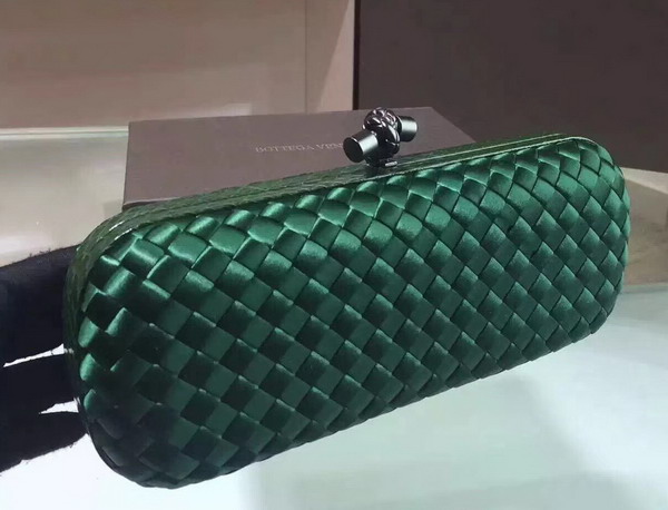 Bottega Veneta Stretch Knot in Green Intrecciato Impero with Ayers Details