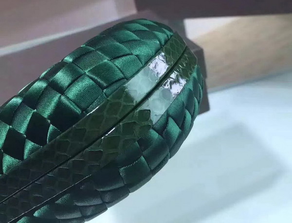 Bottega Veneta Stretch Knot in Green Intrecciato Impero with Ayers Details