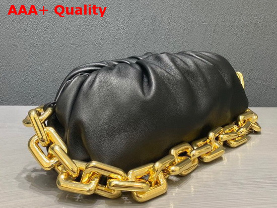 Bottega Veneta The Chain Pouch Black Calfskin Replica