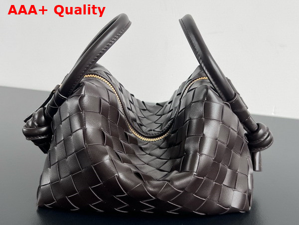Bottega Veneta Top Handle Loop Zenith Intrecciato Leather Cross Body Bag Replica