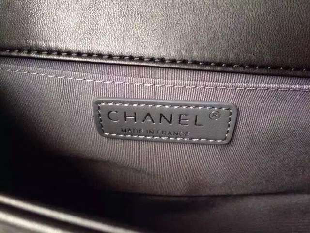 Boy Chanel Flap Bag Black Lambskin Silver Chain for Sale