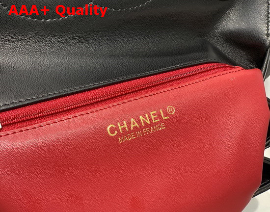 Chanel 19 Handbag with Top Handle in Black Lambskin with Gold Hardware Replica
