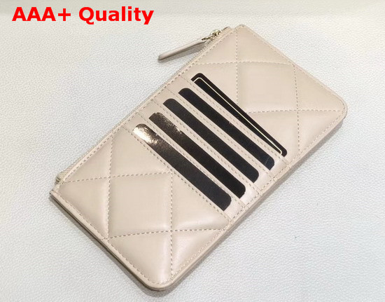 Chanel 19 Phone and Card Holder in Beige Lambskin AP1182 Replica