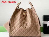 Chanel 25 Medium Handbag in Beige Grained Calfskin AS5311 Replica
