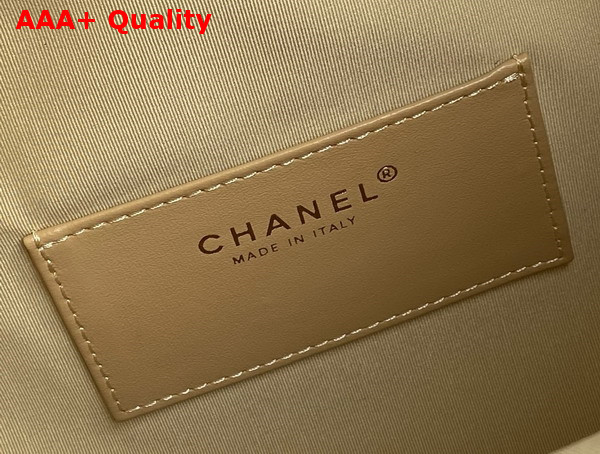 Chanel 25 Medium Handbag in Beige Suede Calfskin AS5311 Replica