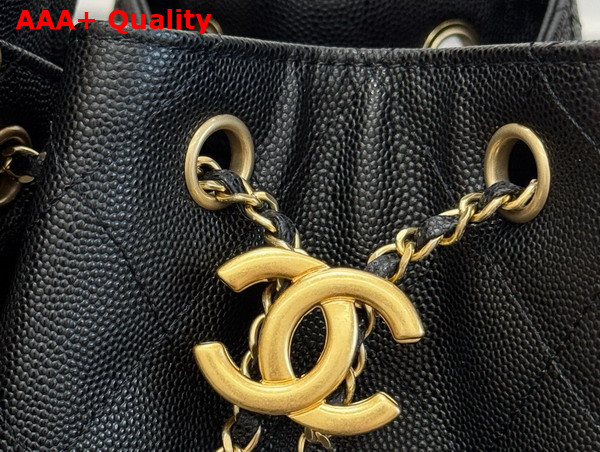 Chanel 25 Medium Handbag in Black Grained Calfskin AS5311 Replica