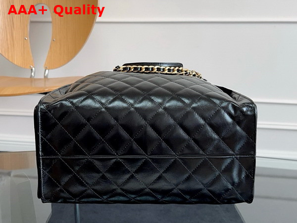 Chanel 25 Medium Handbag in Black Shiny Calfskin AS5311 Replica