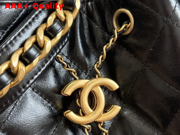 Chanel 25 Medium Handbag in Black Shiny Calfskin AS5311 Replica