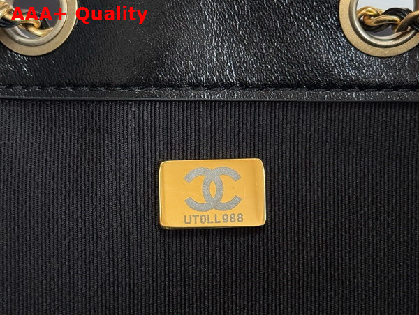Chanel 25 Medium Handbag in Black Shiny Calfskin AS5311 Replica