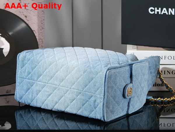 Chanel 25 Medium Handbag in Blue Washed Denim AS5311 Replica