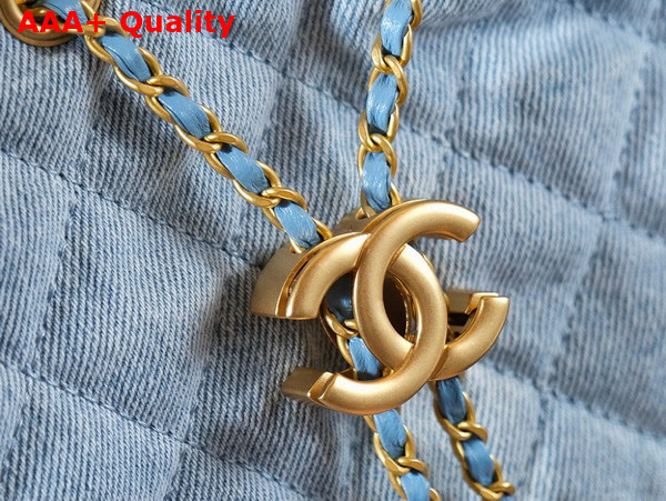 Chanel 25 Medium Handbag in Blue Washed Denim AS5311 Replica